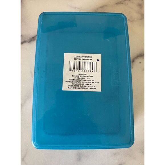 Blue storage container plastic clip on lid see through transparent - Picture 3 of 4